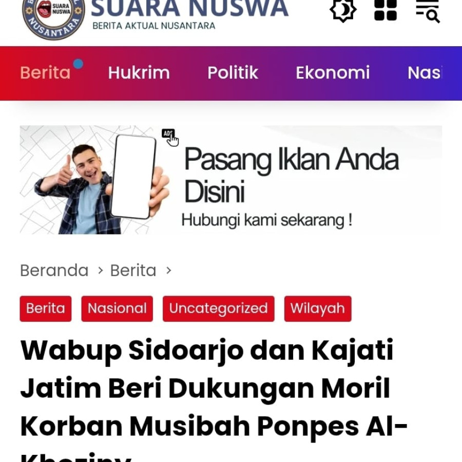 ADVETORIAL PUBLIKASI JAWA TIMUR  suaranuswacom - utama