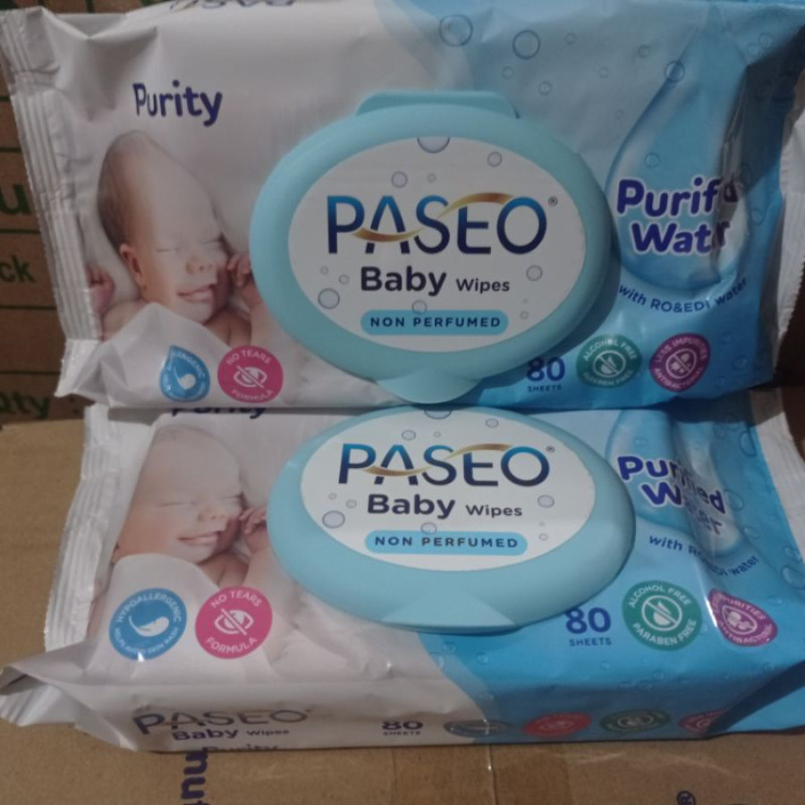 Paseo Baby Wipes Purity Wtr 2 x 50 S