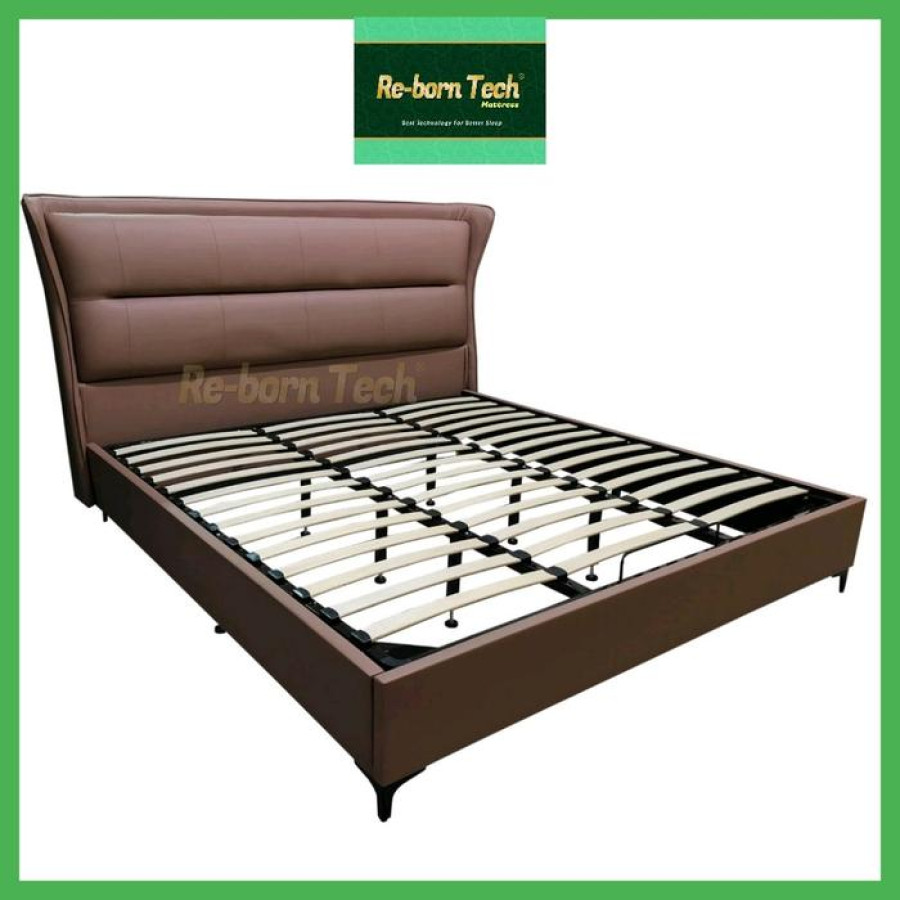 Dipan Re-born Tech Italian 908 size 160 x 200 & Kasur Quantum Bamboo Latex 5 cm - utama