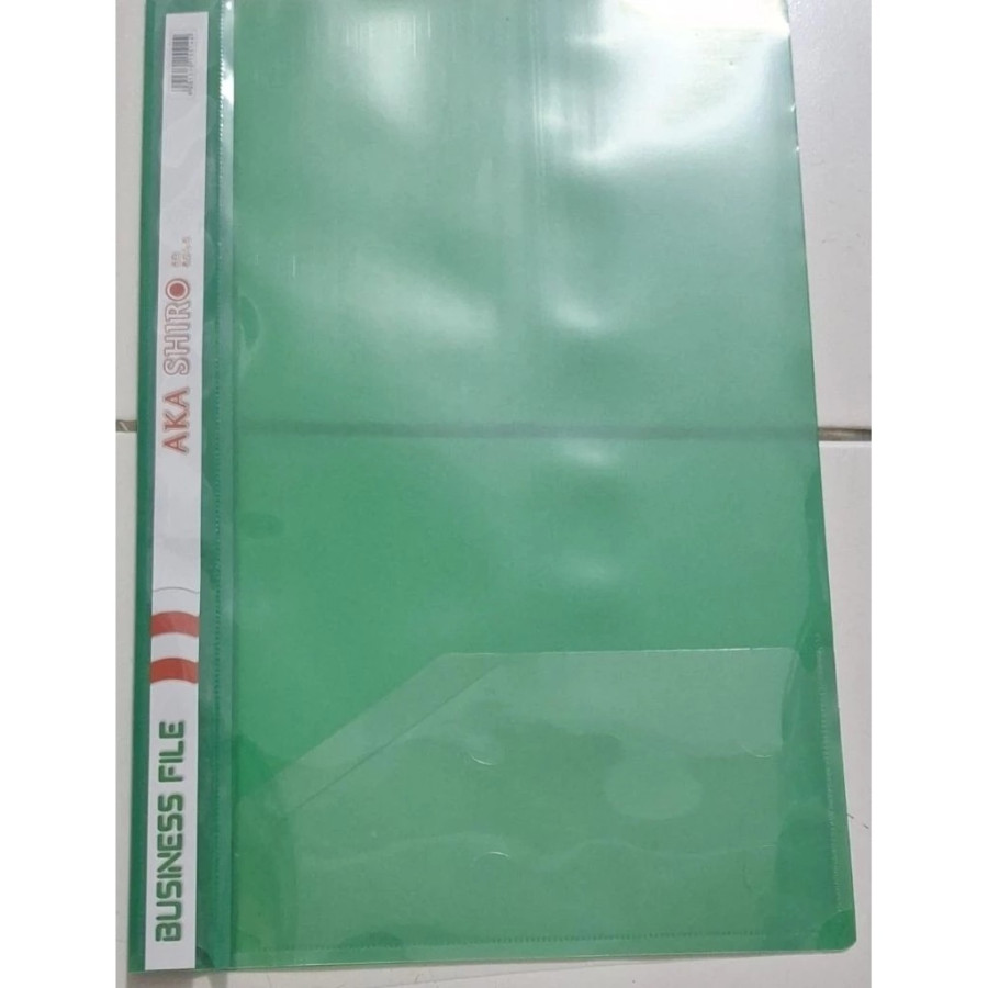 Map Plastik Merk "Bussines File" Kantong Folio - depan