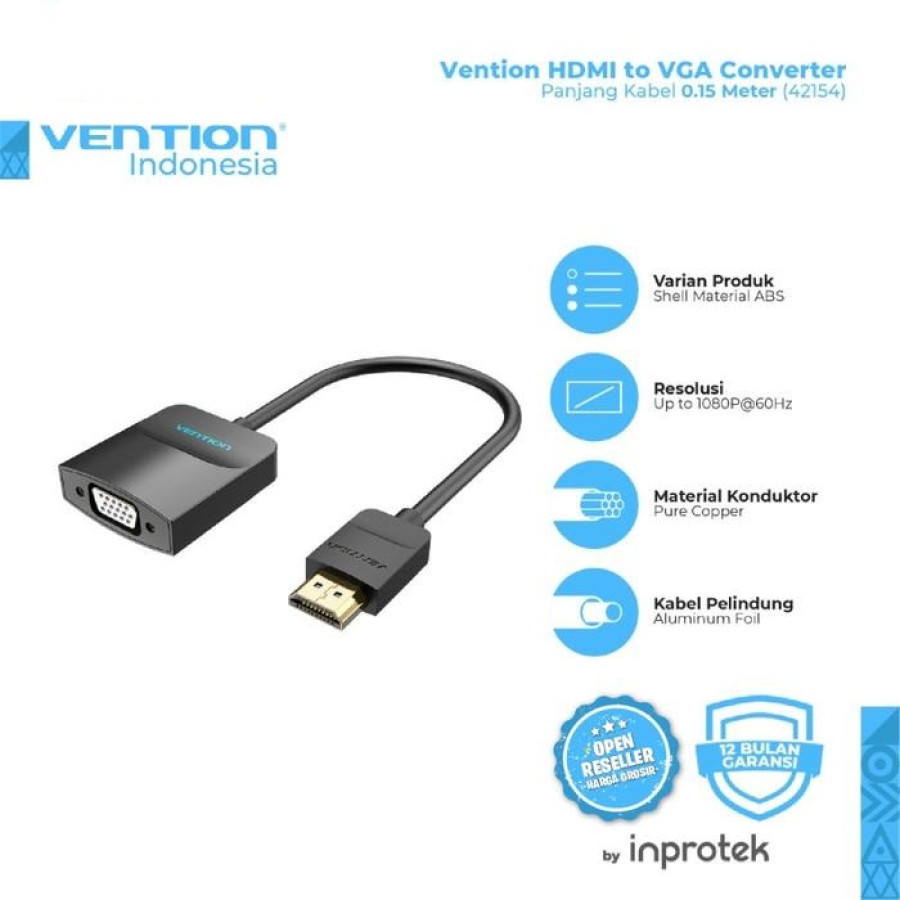 Perawatan Komputer : Konverter HDMI to VGA Vention - samping