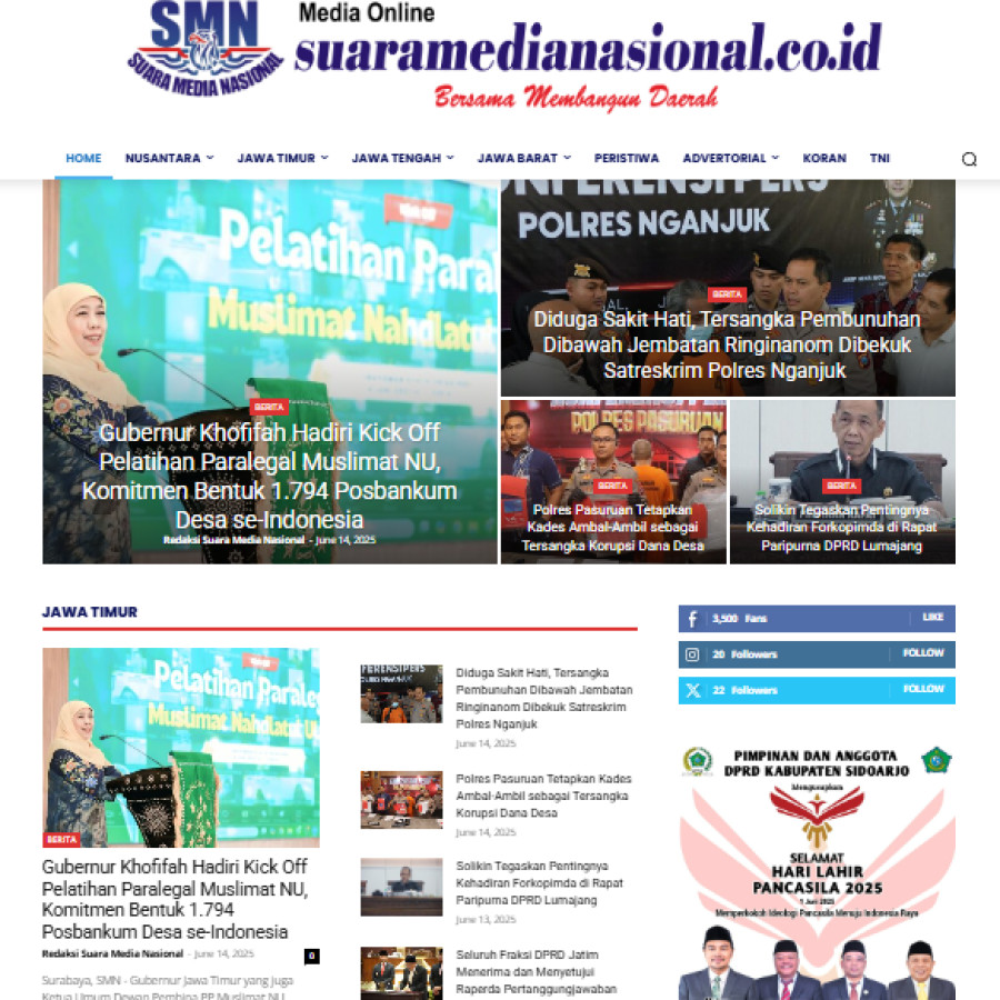 ADVERTORIAL BERITA ONLINE - depan