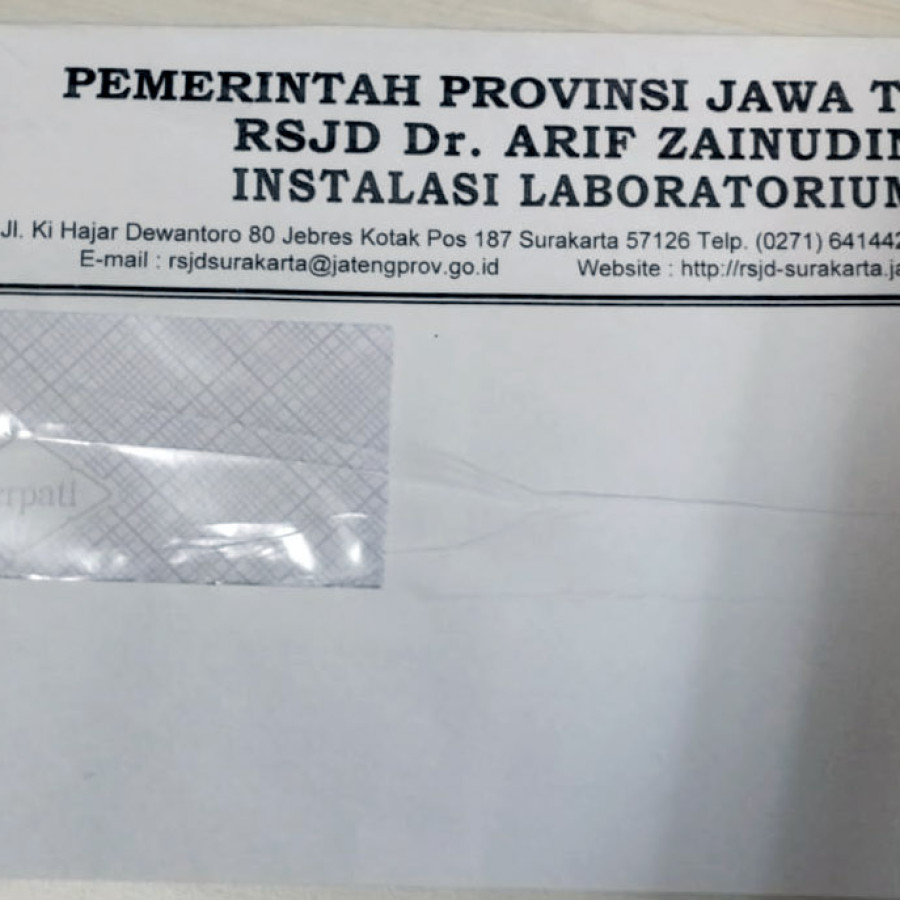 AMPLOP WINDOW LABORATORIUM