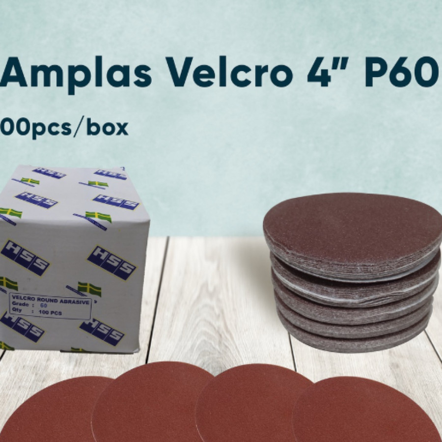 Amplas Bulat 1 Grit 60 Merk Velcro