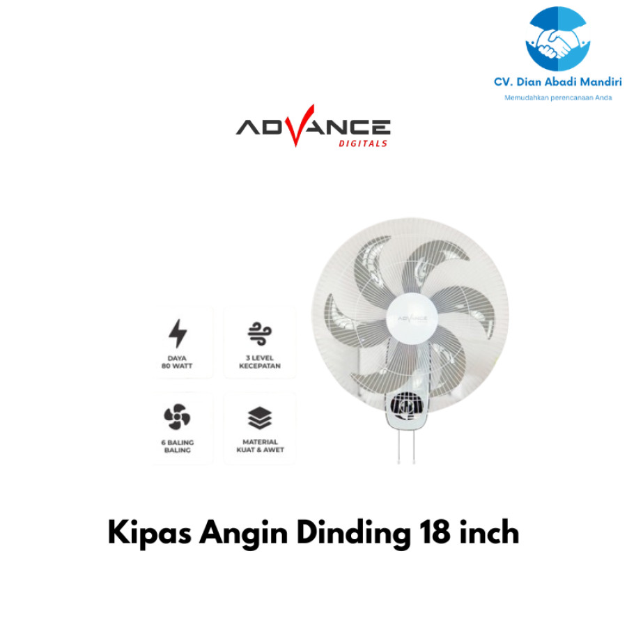 Kipas Angin Dinding 18 inch Advance - utama