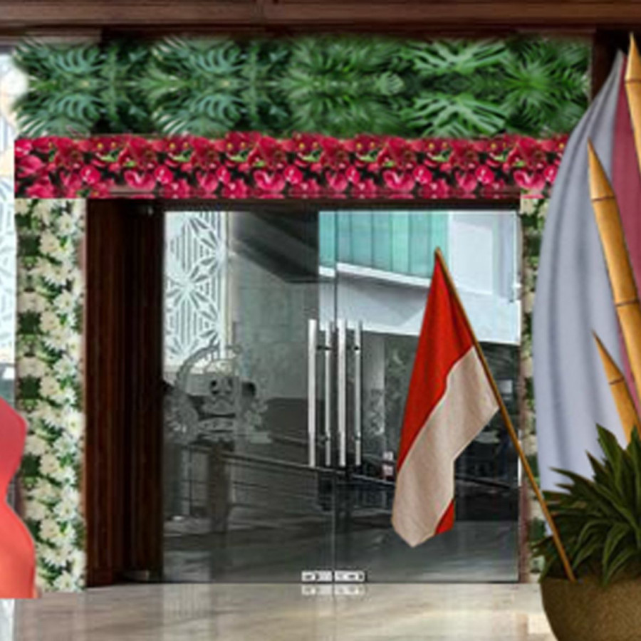 Pintu Masuk Kecil (Rangkaian Bunga Segar)
