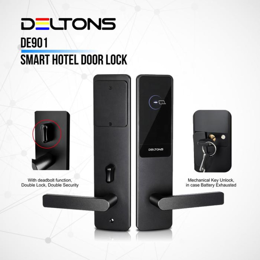 Smart Hotel Door Lock (Deltons DE901) - depan