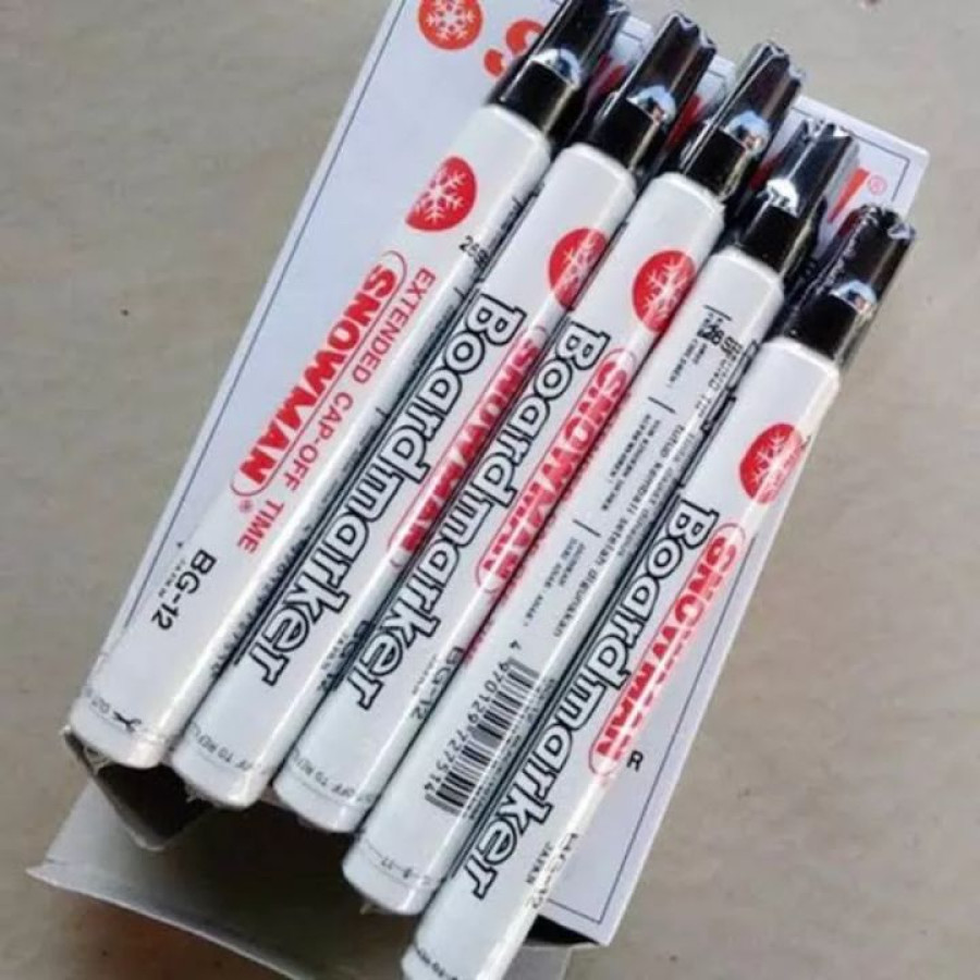 Spidol Snowman Marker Black / Hitam