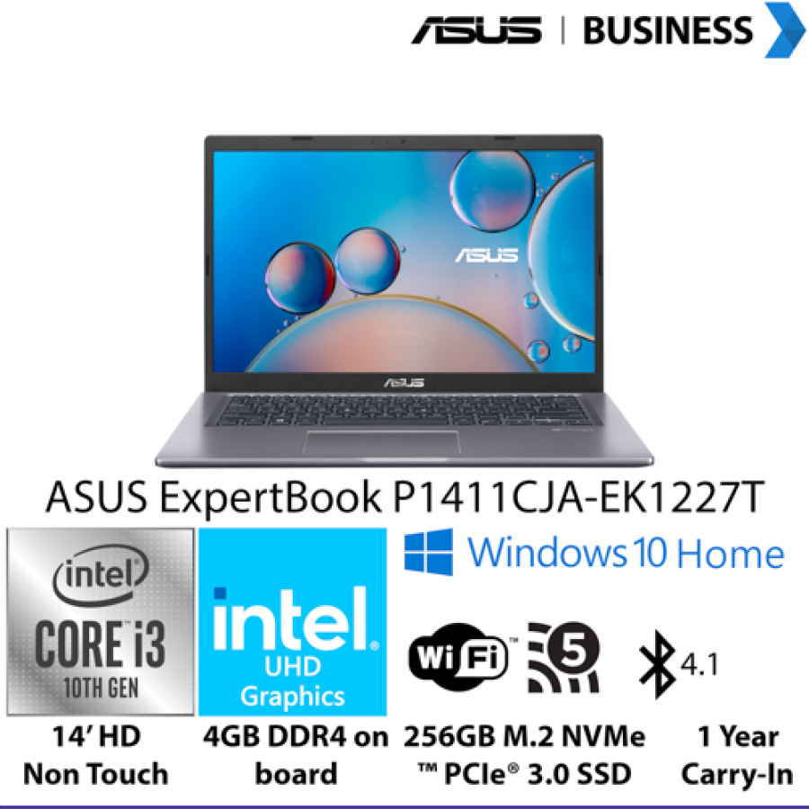 ASUS NB P1411CJA-EK1227T i3/UMA/4/256 W10H/ 1Y