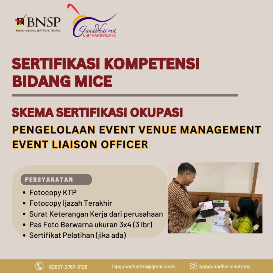 SERTIFIKASI KOMPETENSI BIDANG MICE