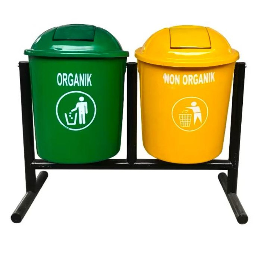 Tempat Sampah Fiber 2 Pilah Bulat