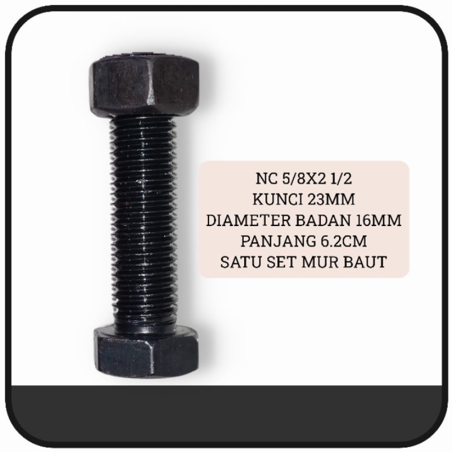 Mur Baut 5/8x2 1/2''