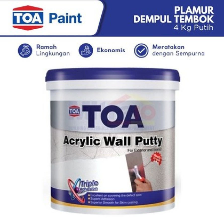 Plamir Tembok merk TOA Wall Putty - detail
