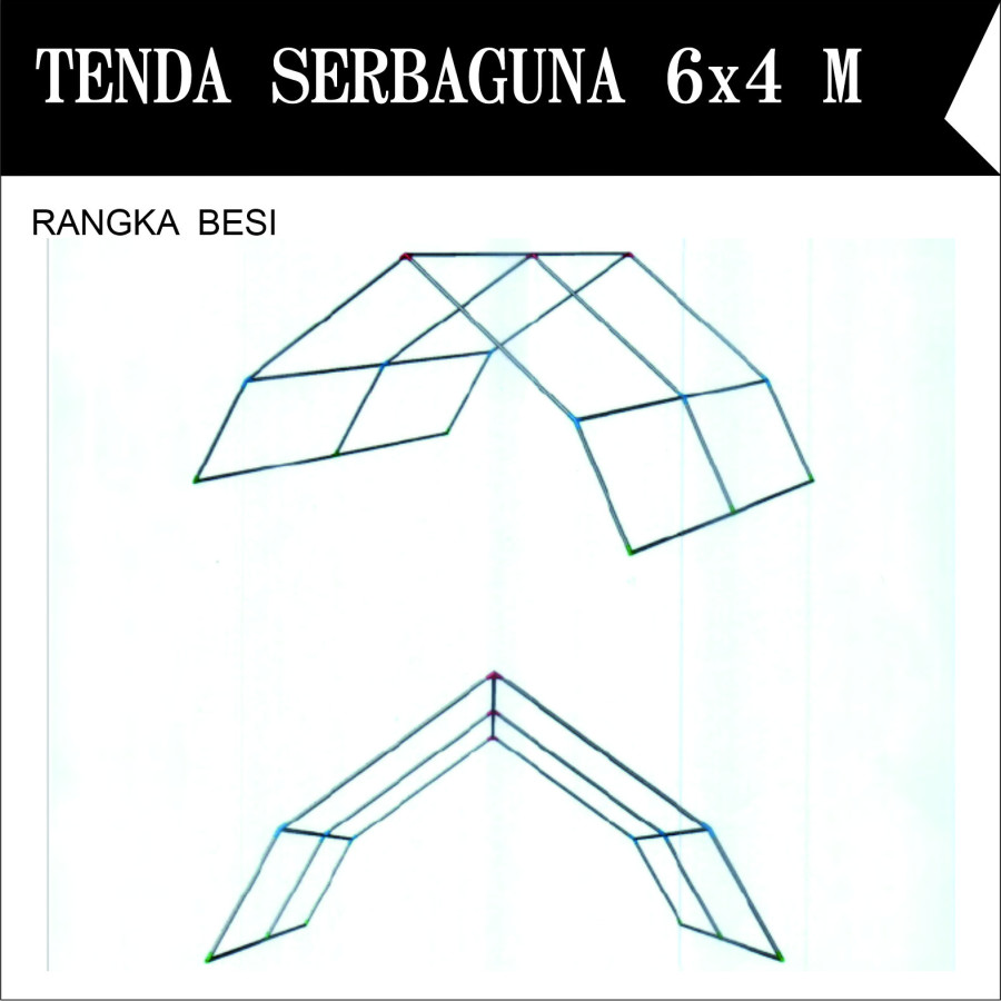 Tenda Serba Guna 6x4m - samping
