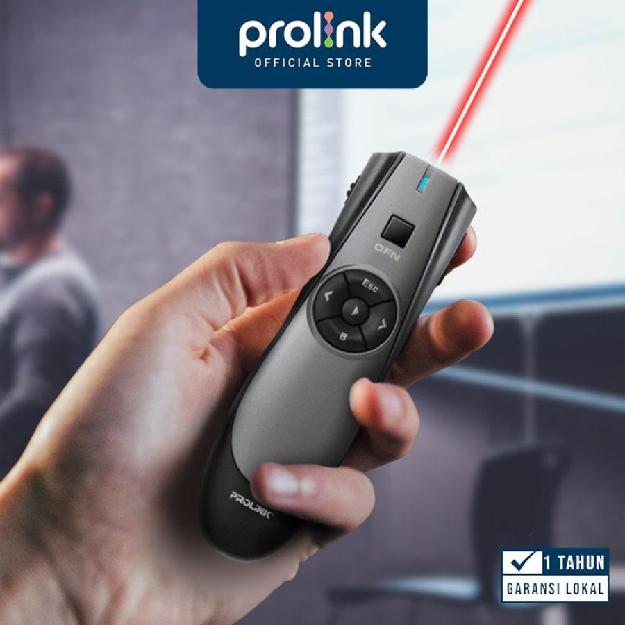 Prolink Wireless Presenter Red Laser Pointer with Air Mouse - PRESENTER WITH AIR MOUSE