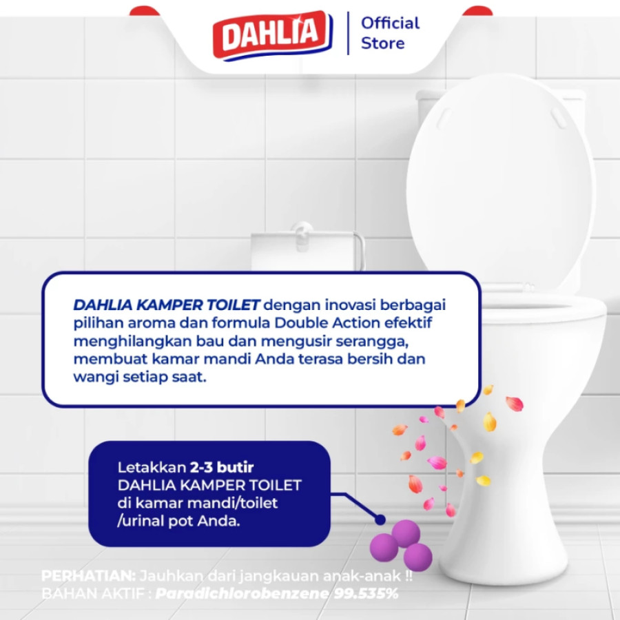 Kapur Barus Kamar Mandi Dahlia - samping