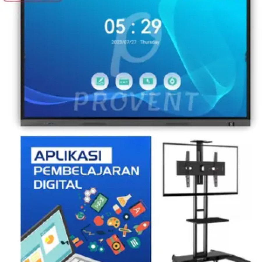 Paket PROVENT 75 Inch Sekolah Digital SD, SMP, SMA, Madrasah (IFP + Softwar