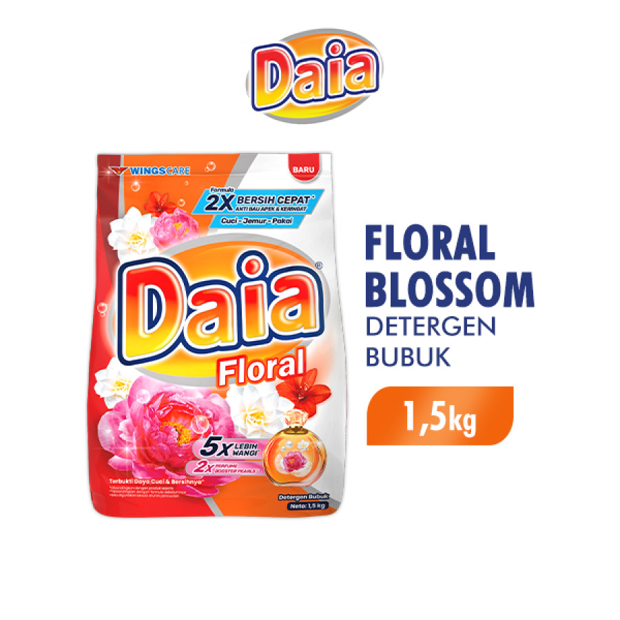 Daia Detergen Bubuk + Softener All Varians 1,5kg - samping
