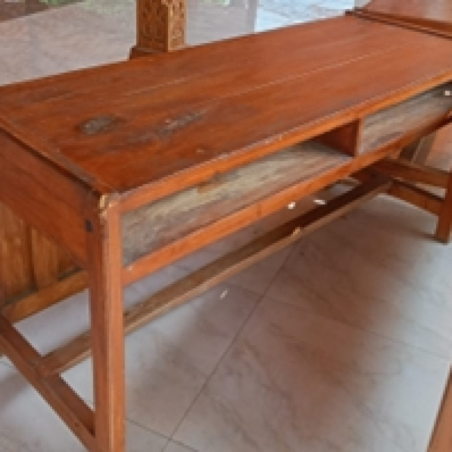 MEJA KERJA KAYU JATI
