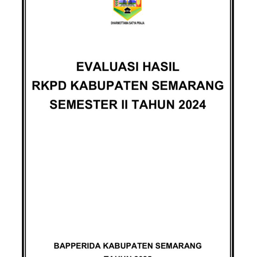 Cetak Buku Evaluasi Hasil RKPD Kab.Semarang Semester II Tahun 2024