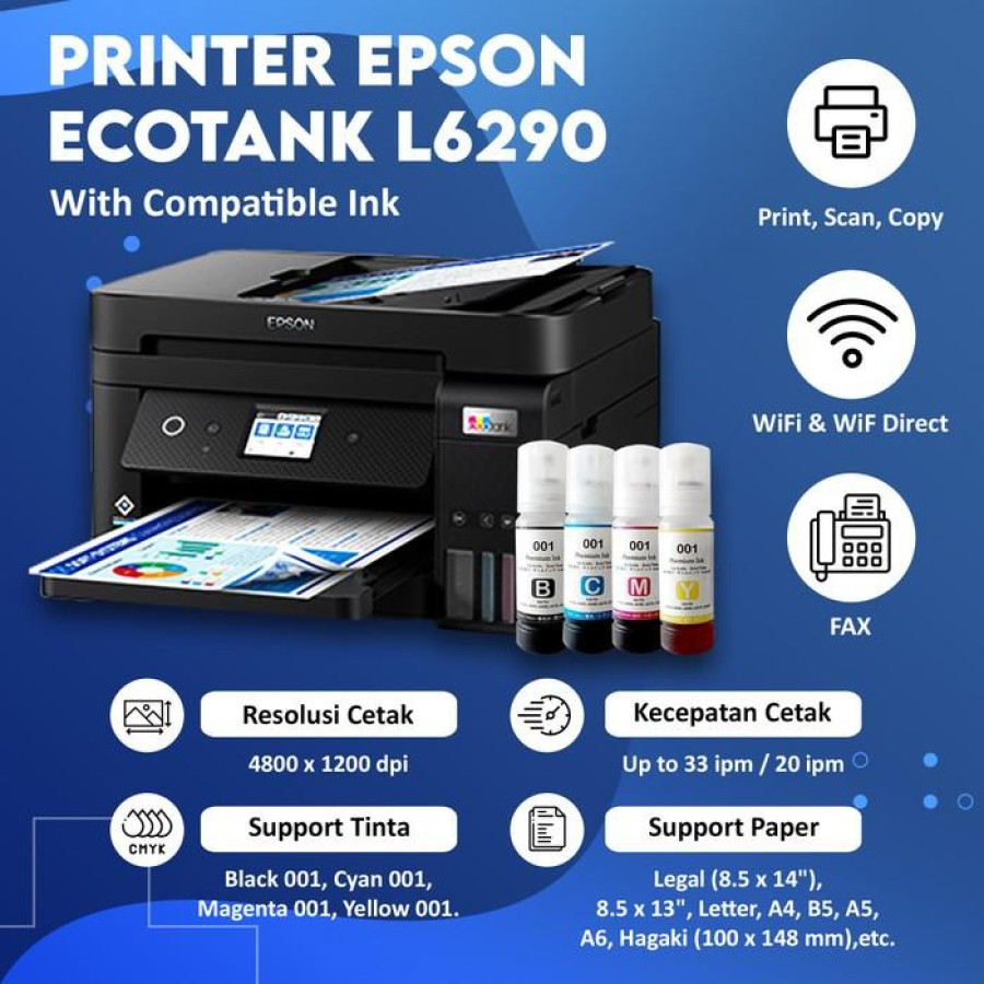 Printer Epson L6290 Duplex Wireless Print Copy Scan All in One - samping