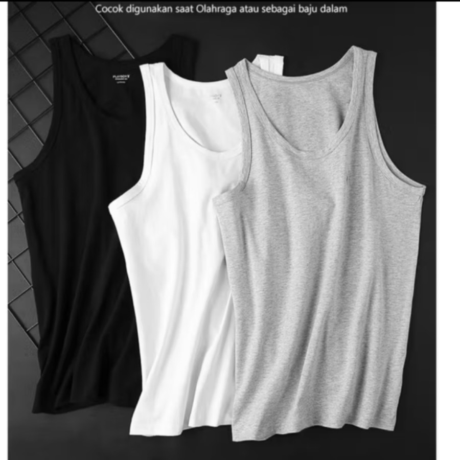 Kaos Dalam Pria Dewasa Singlet Pria Jumbo - depan