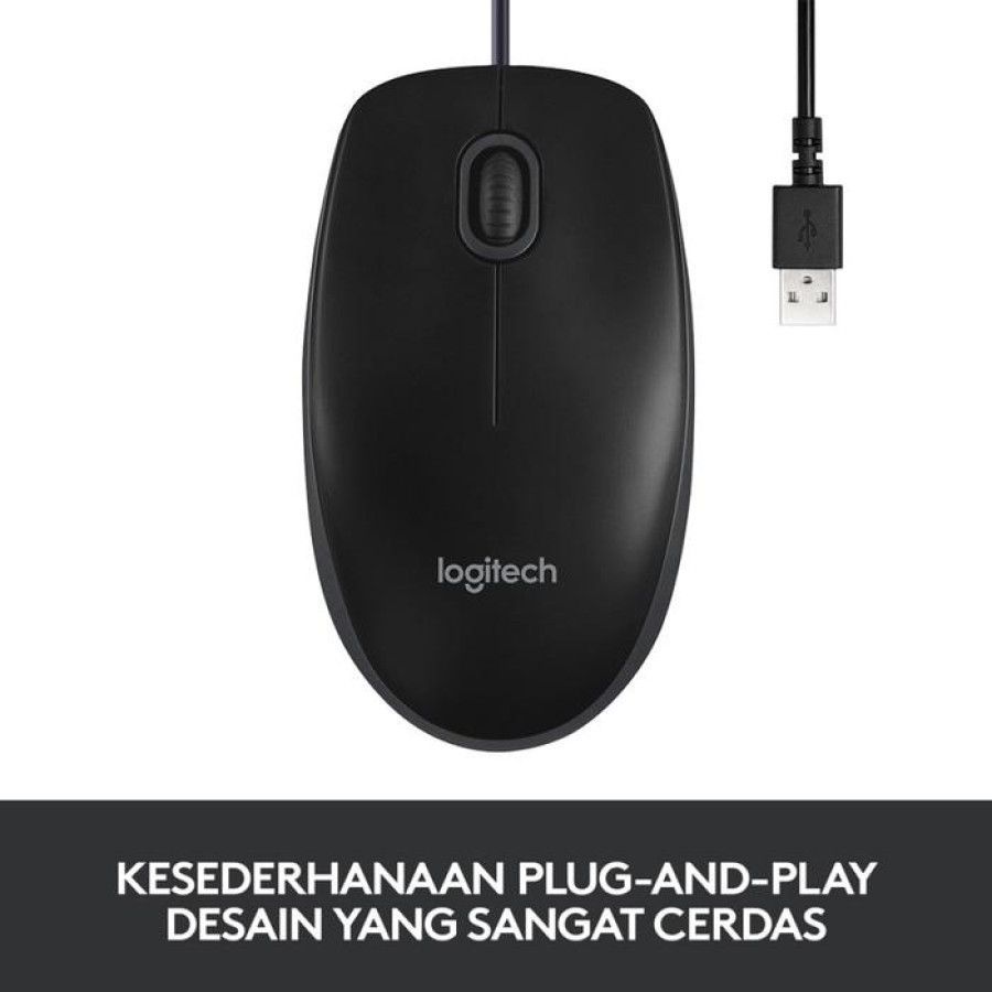 Mouse Logitech B100 (Cable) - detail