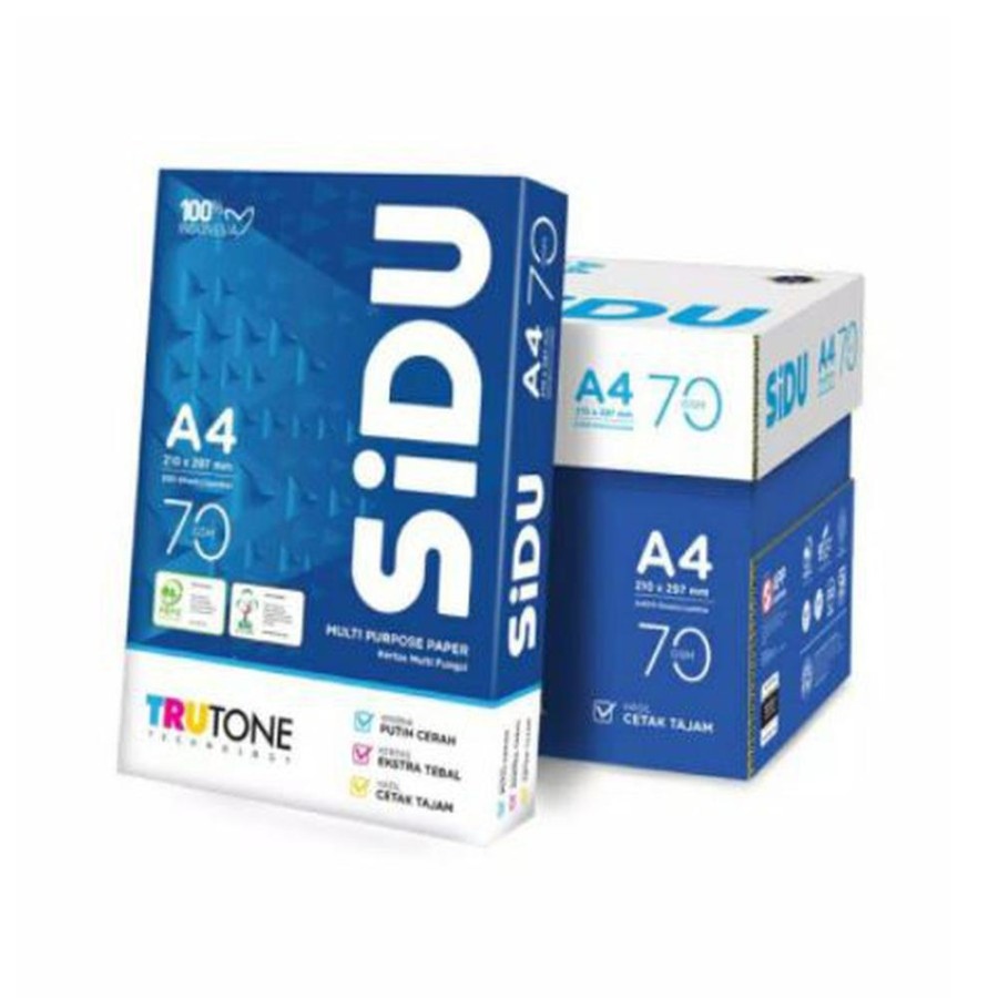 KERTAS HVS A4 70 GRAM SIDU