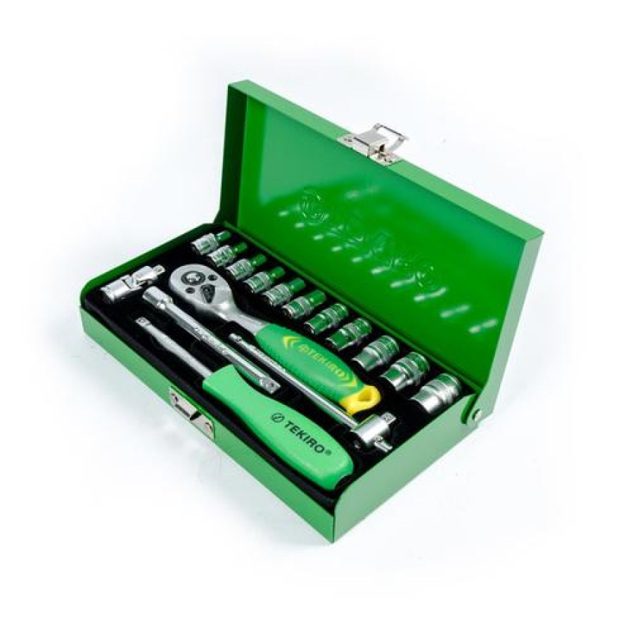 Tekiro 1/4 Inch Socket Set 17 Pcs /Kunci Sock Set / Socket Set / Tools - depan