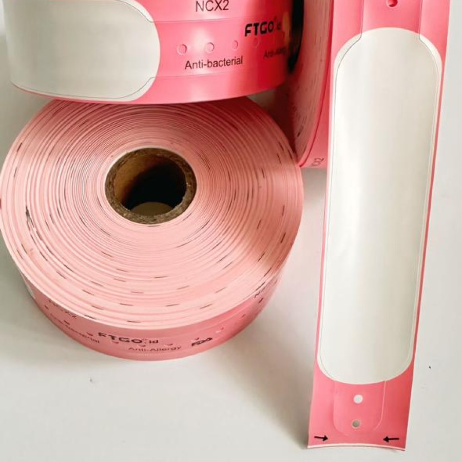 Gelang Pasien Dewasa Pink - detail