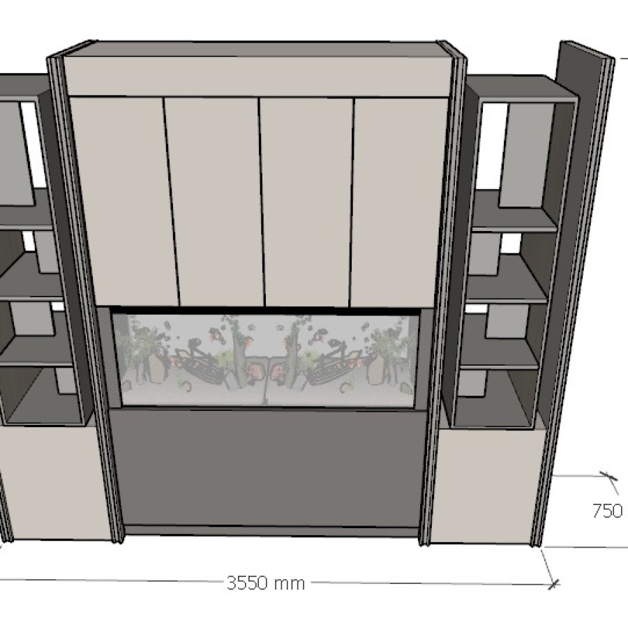 LEMARI DINDING CUSTOM HPL BINFAT - depan