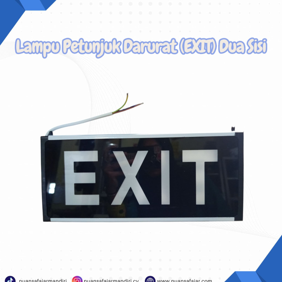 LAMPU PETUNJUK DARURAT DUA SISI (EXIT)