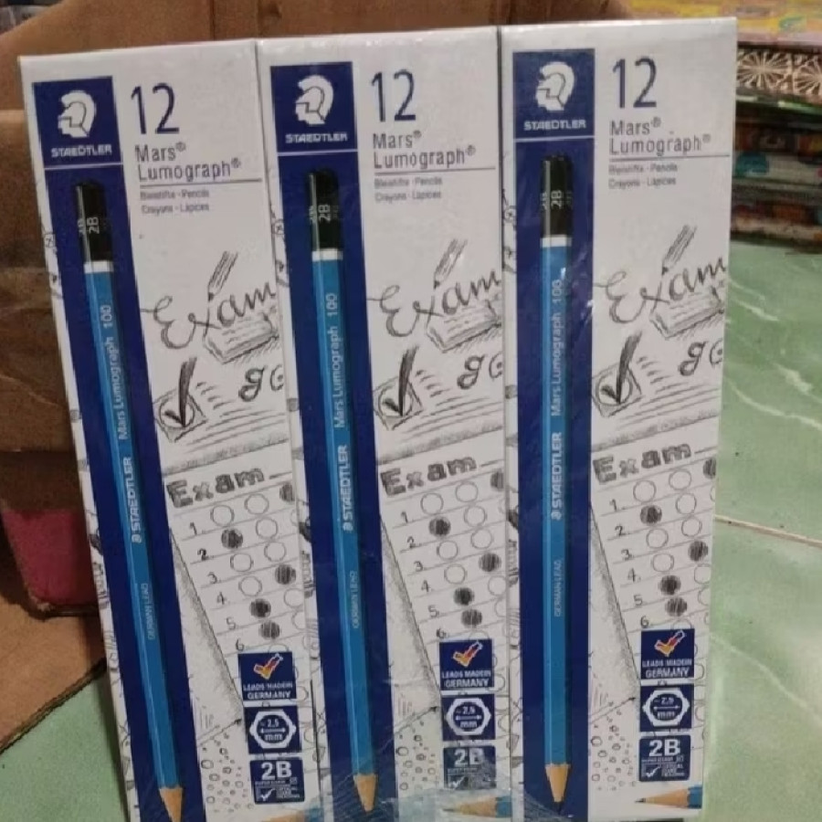 Pensil Steadler 2B 1 box (isi 6 pak = 1pak 12 lusin) - utama