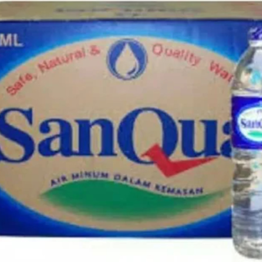 Sanqua Air Mineral 600 Ml Isi 24 Pcs - 1 Dos ( Air Minum Dalam Kemasan ) - utama