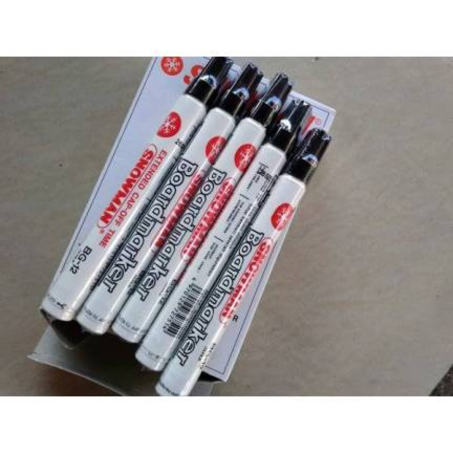 Spidol boardmarker hitam merk SNOWMAN