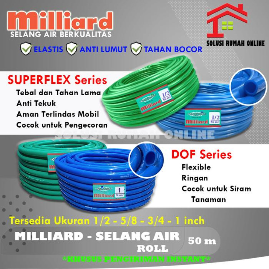 Selang Air MILLIARD ROLL 50 meter - SUPERFLEX 5/8 inch - utama
