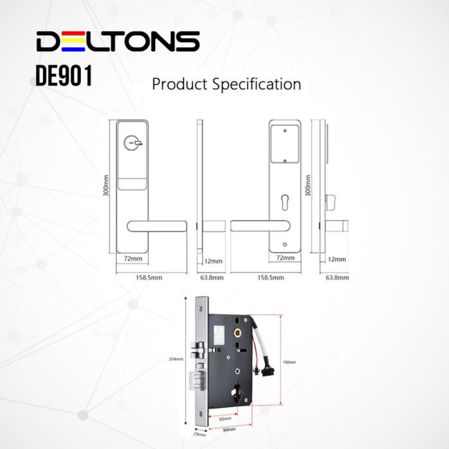 Smart Hotel Door Lock (Deltons DE901) - detail
