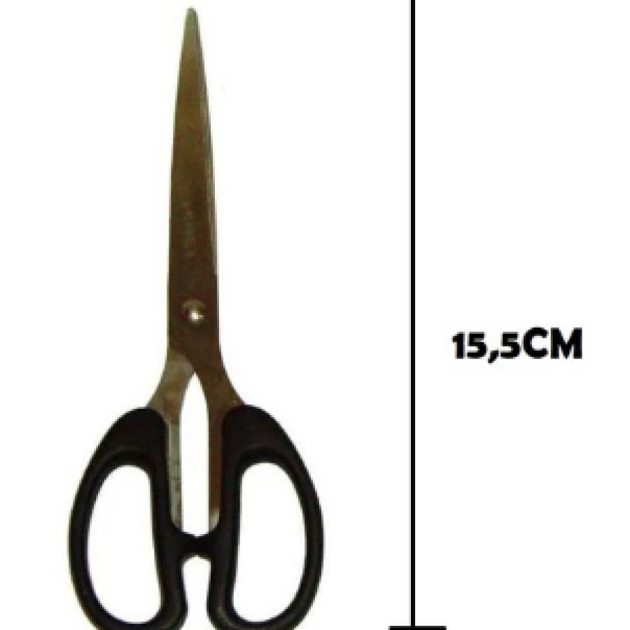 ATK Gunting Kertas Size Sedang Medium Tanggung 6.5" Inch 838 165 Stainless - samping