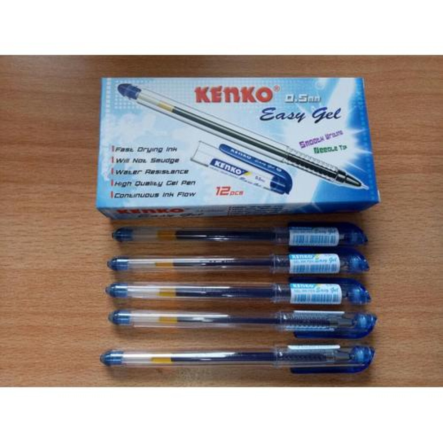 Bolpoint Gel Kenko Biru - 1 Pack