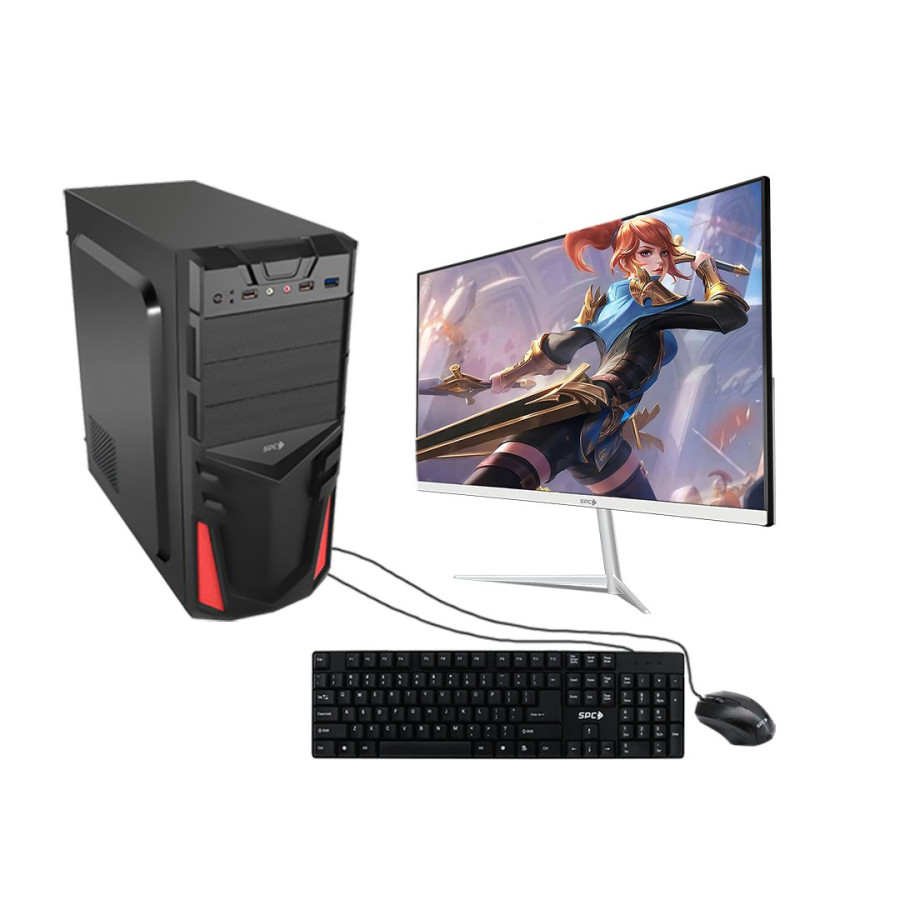 SPC Desktop (i5-12400, 8GB, SSD 128GB + HDD 1TB, Windows 11 Pro, 22 inch) [DPC1-5GEN12M8S128H1TBI-22]