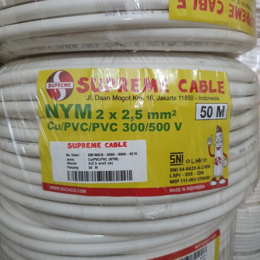 Kabel Nym Supreme Spesifikasi : Kabel Nym 2 X 2,5