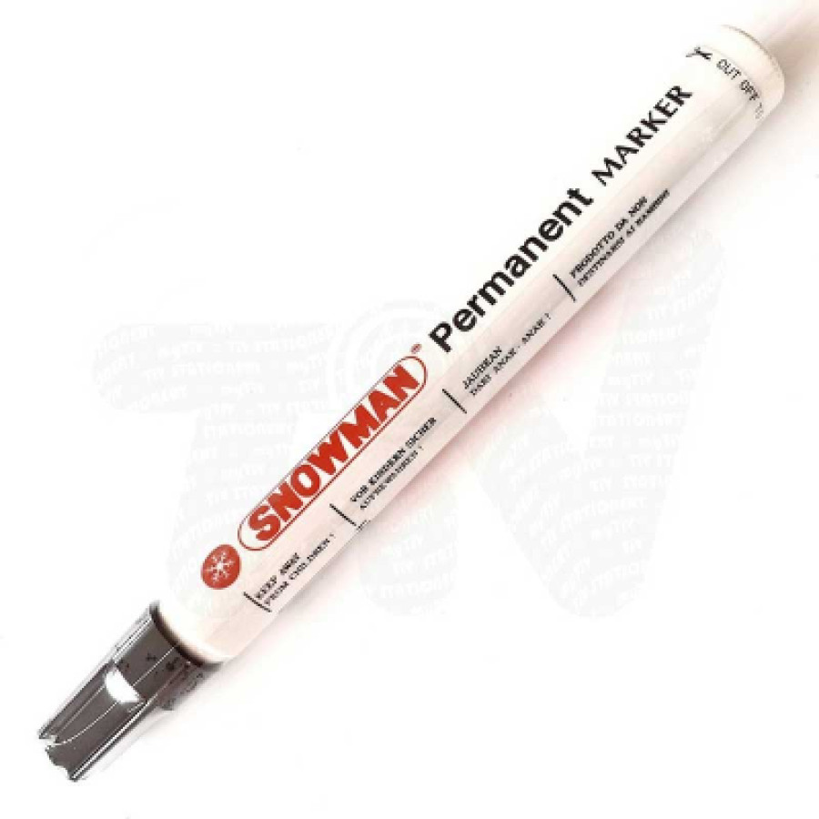Spidol besar (Permanent hitam) Snowman