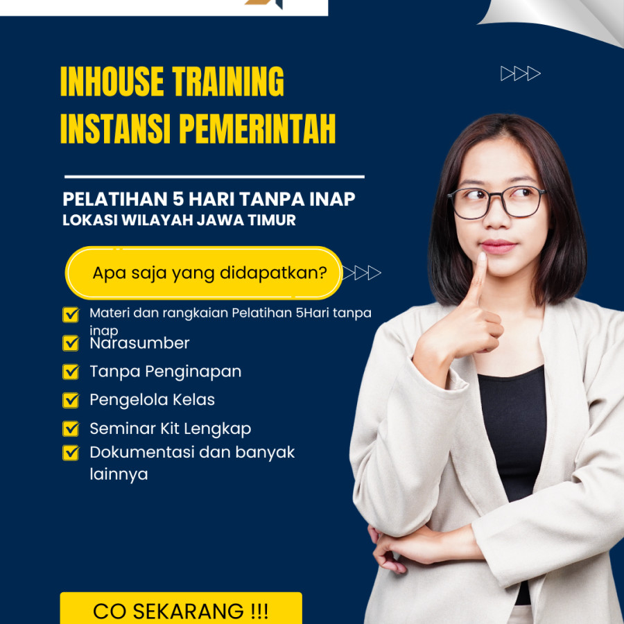 Paket Penyelenggaraan In House Training 5 Hari di Kantor (Tanpa Inap) - utama
