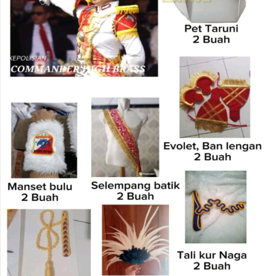 Accecoris Marching Band kelompok Fieldcommander - detail