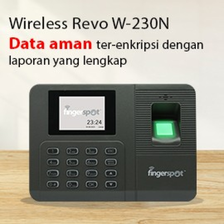 Absensi Sidik Jari Wifi Fingerspot Revo W-230N Support Absensi Online Fingerspot.io