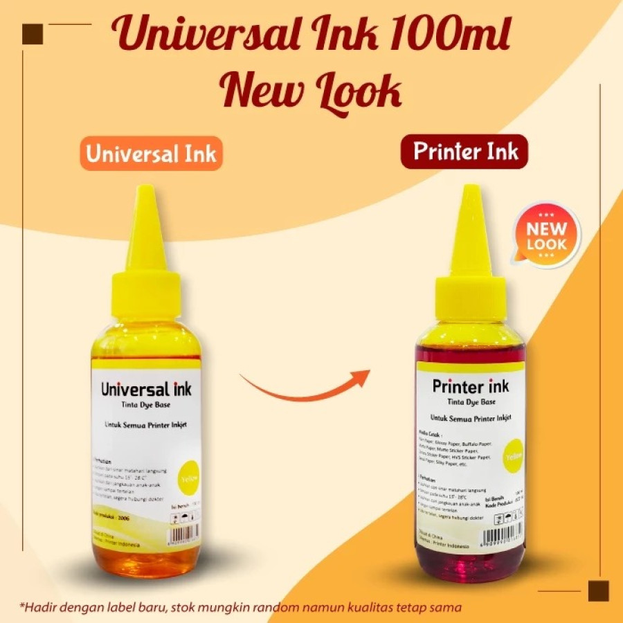 TINTA ISI ULANG  EPSON ISI 100ML PAKET 4 WARNA ( PREMIUM INK ) - detail