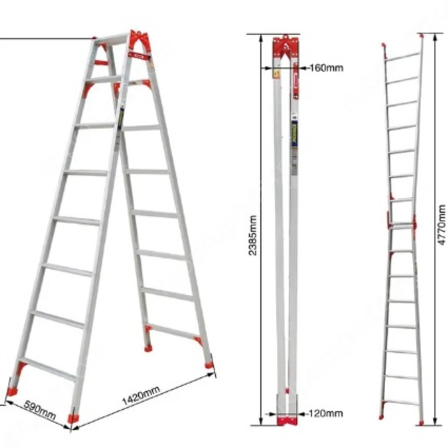 Tangga Lipat Aluminium Krisbow