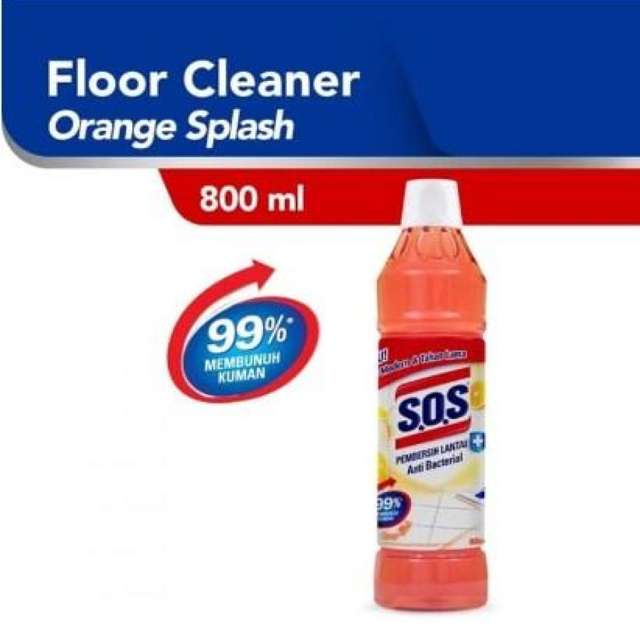 SOS Floor Cleaner ( Pembersih Lantai ) Botol 800 ML - samping