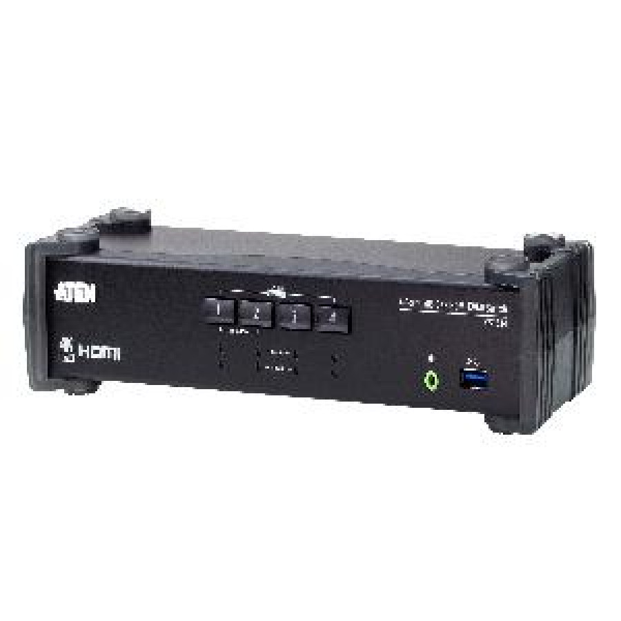 ATEN 4-Port USB 3.0 4K HDMI KVMP Switch with Audio Mixer Mode - CS1824