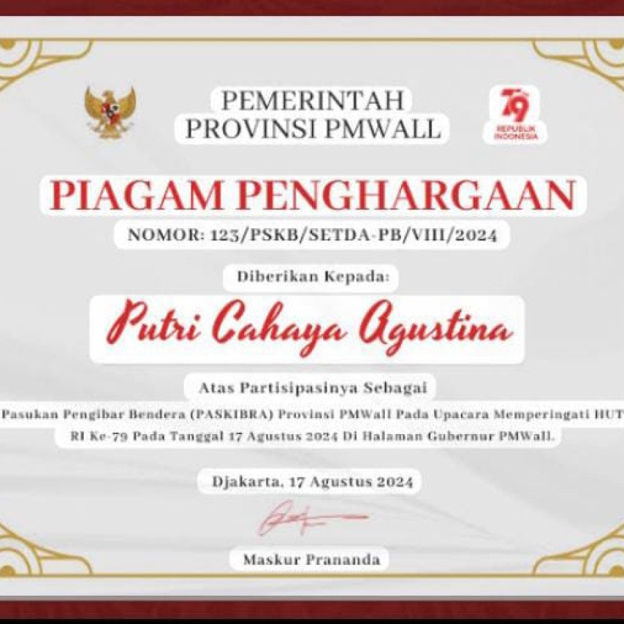 Jasa Cetak Piagam / Sertifikat